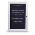 United Visual Products 42"x32" 2-Door Enclosed Outdoor Letterboard, Black Felt/Bronze UV1160D-5-BRONZE-BLACK